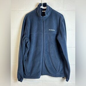 Columbia Navy Blue Men’s Fleece Zip Up Outerwear Casual Cozy Jacket Size Large